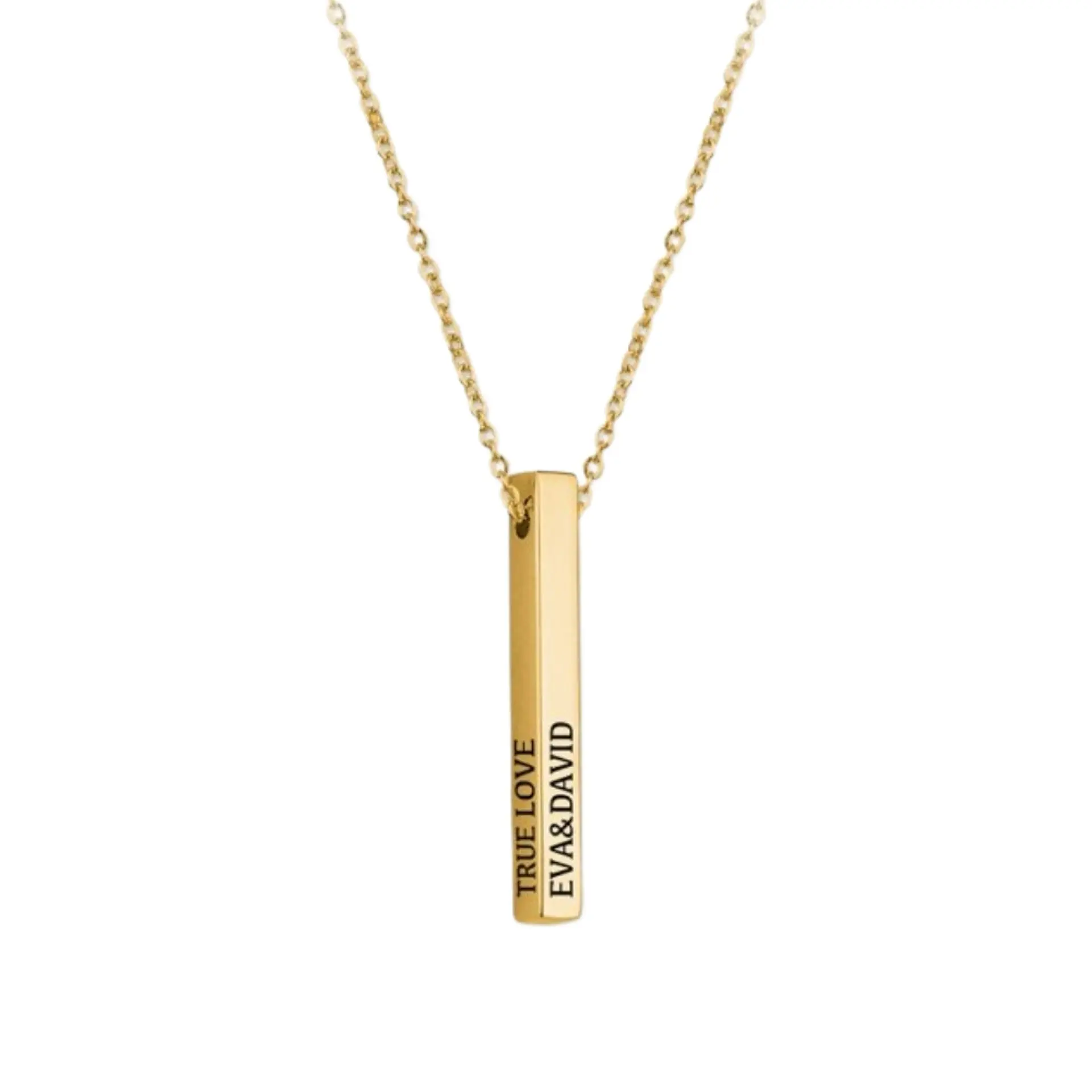 Gargantilla de lingote para personalizar dos caras  1