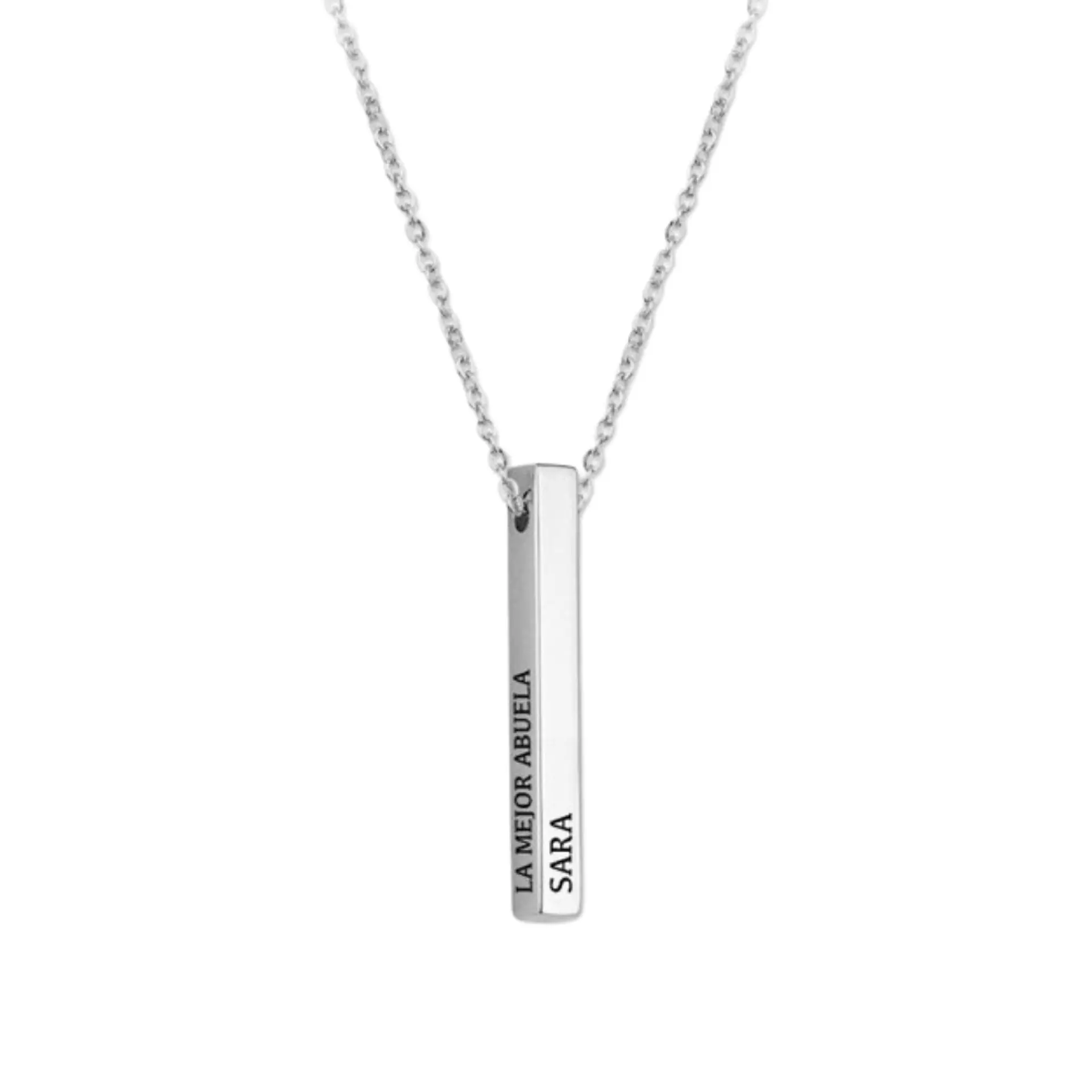 Gargantilla de lingote para personalizar tres caras 1