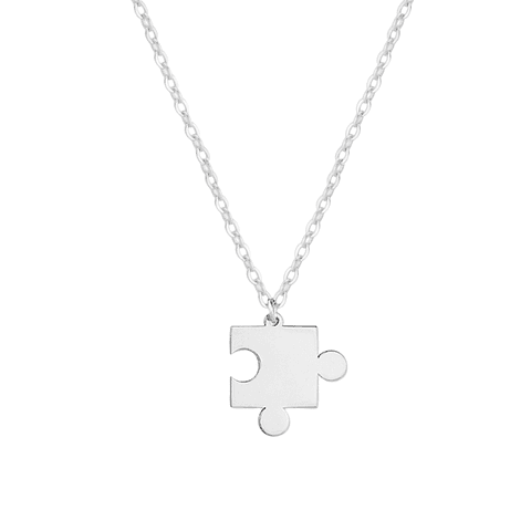 Gargantilla de puzzle plata