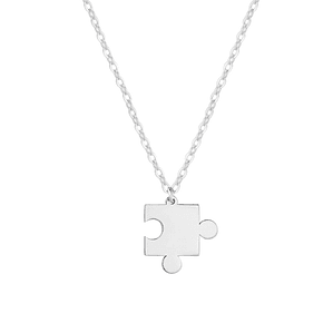 Gargantilla de puzzle plata