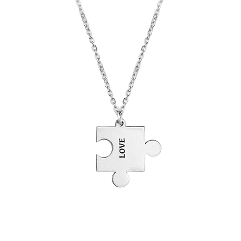 Gargantilla puzzle personalizada plata