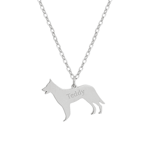 Gargantilla de perro pastor alemán personalizada