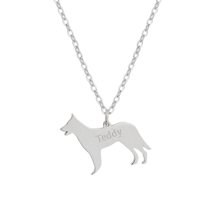 Gargantilla de perro pastor alemán personalizada 1