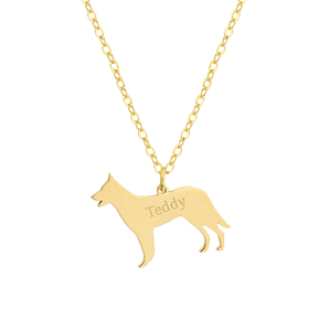 Gargantilla de perro pastor alemán personalizada