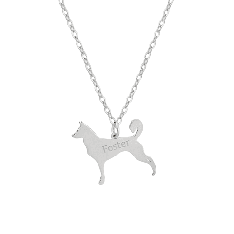 Gargantilla de perro husky siberiano personalizada