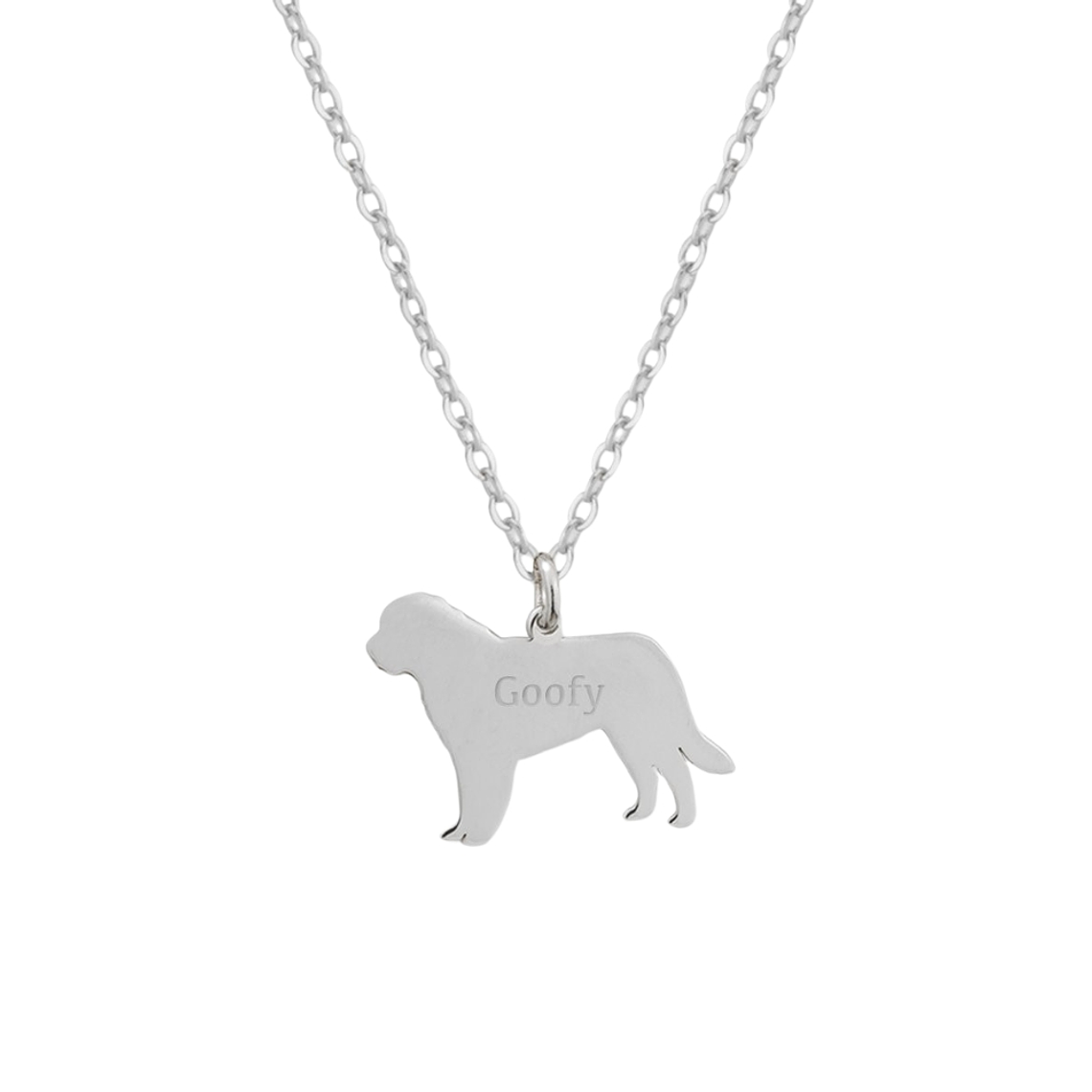 Gargantilla de perro san bernardo personalizada plata 1