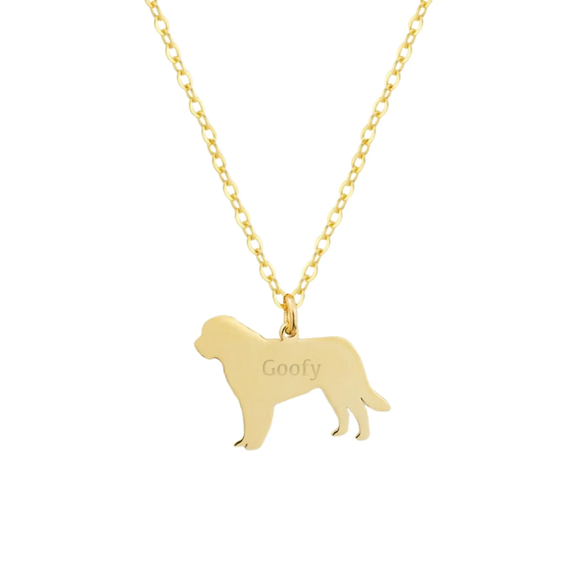 Gargantilla de perro san bernardo personalizada plata con baño de oro  1