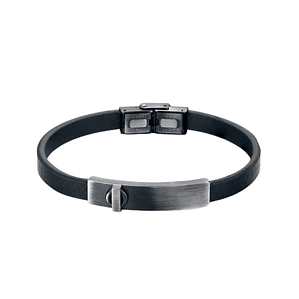 Pulsera para caballero cuero negro