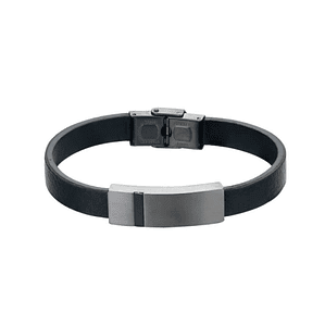 Pulsera de hombre cuero negro