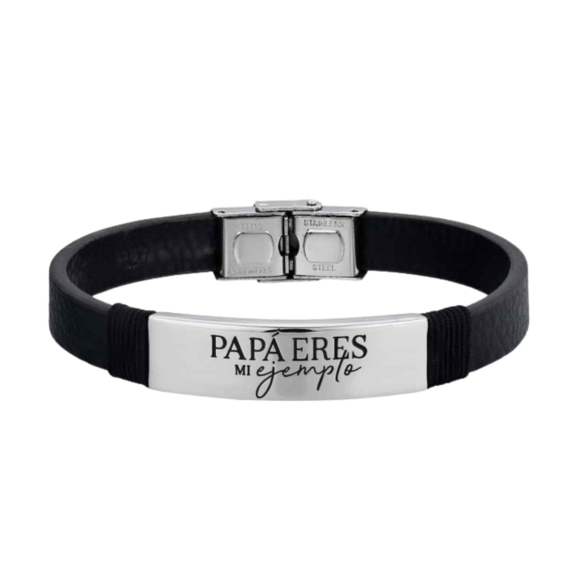 Pulsera de acero caballero personalizada  2