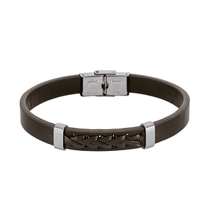 Pulsera marrón de piel