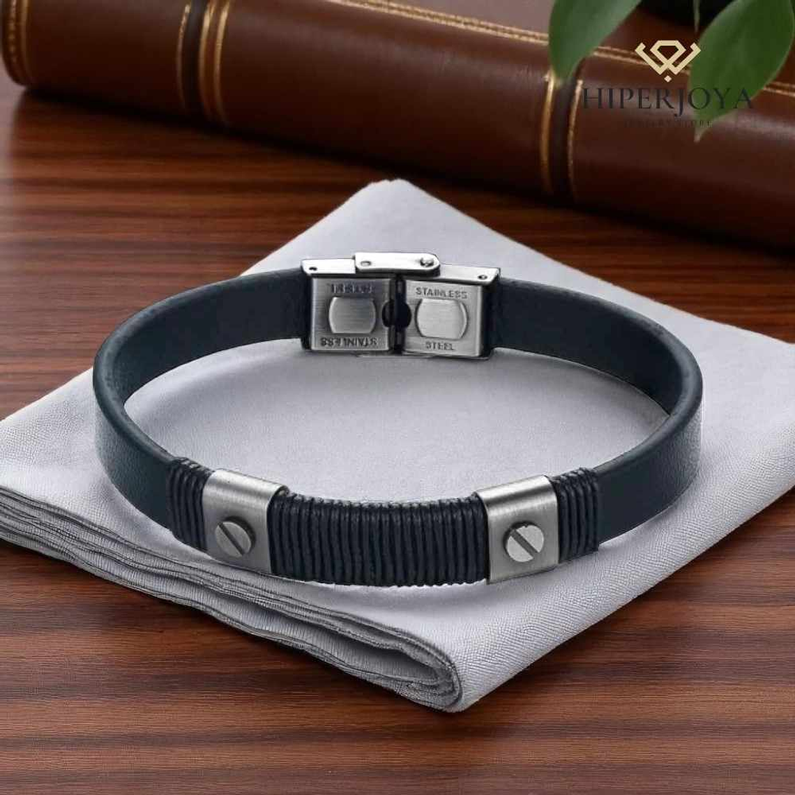 Pulsera para caballero de acero antracita  3