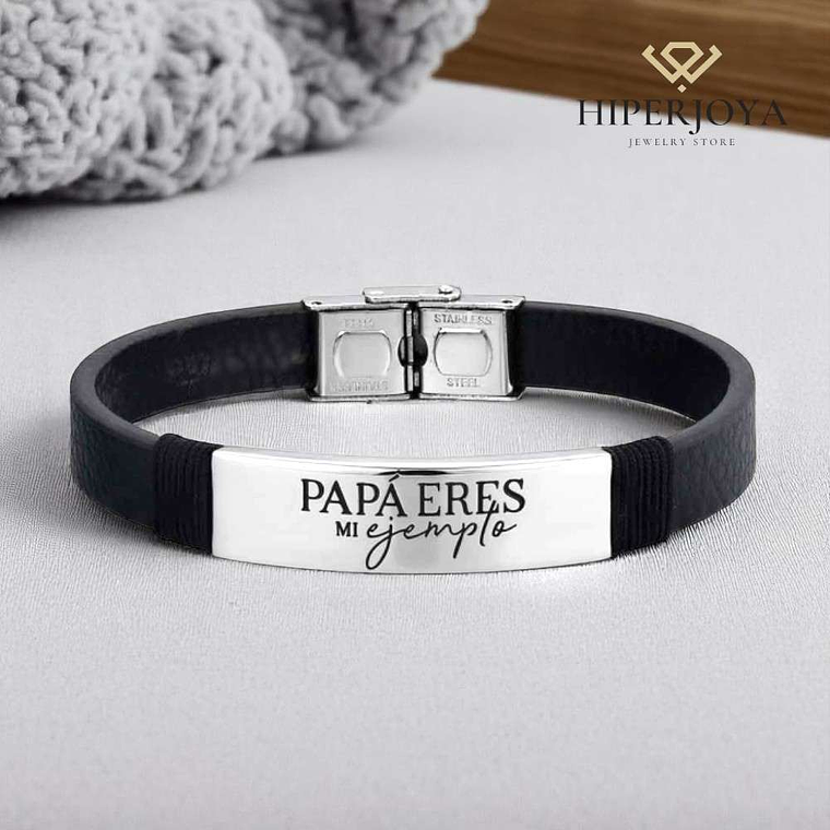 Pulsera de acero caballero personalizada  3