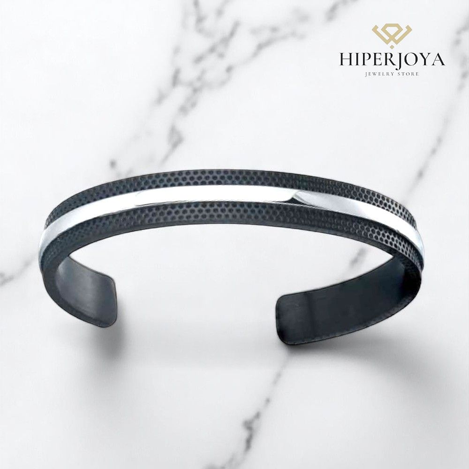 Brazalete de hombre con acero combinado  3