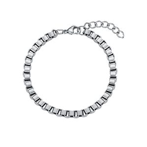 Pulsera de caballero de acero veneciana 