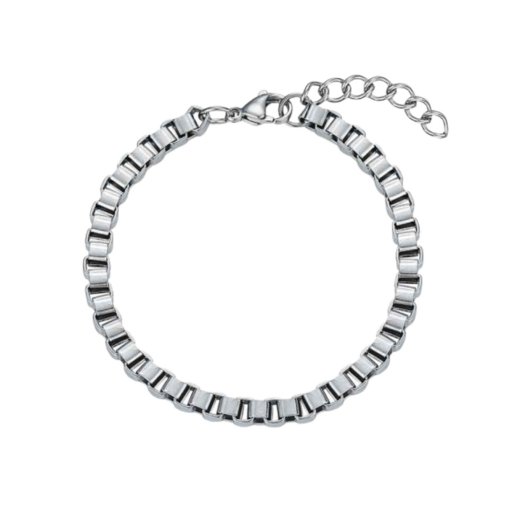 Pulsera de caballero de acero veneciana  2