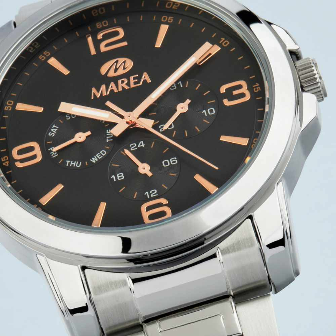 Reloj de acero tres agujas multifunción  2