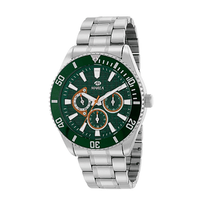 Reloj verde multifunción acero 