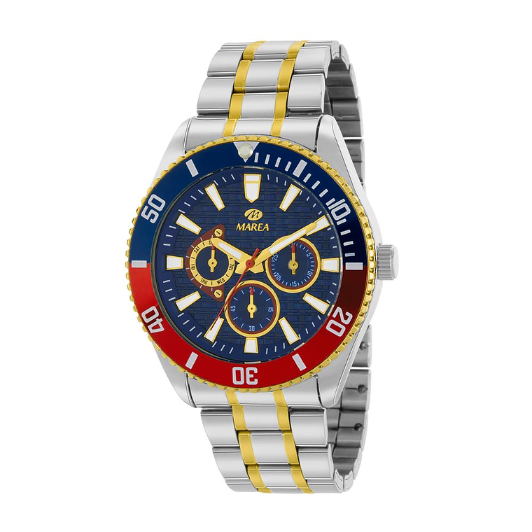 Reloj de acero para caballero multifunción  1