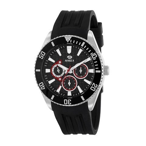 Reloj multifunción de silicona para caballero 