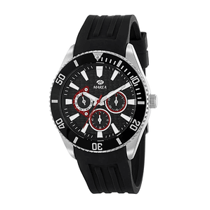 Reloj multifunción de silicona para caballero 