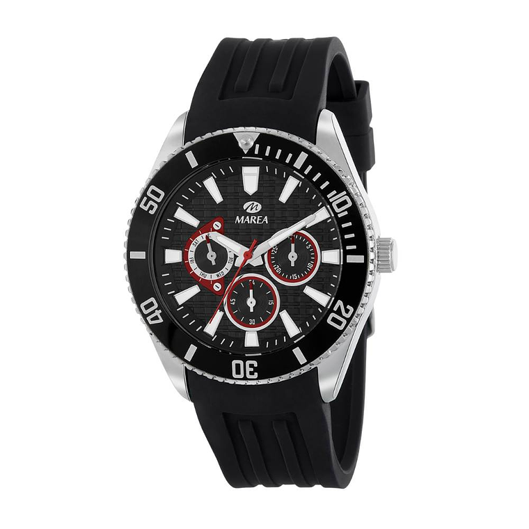 Reloj multifunción de silicona para caballero  2