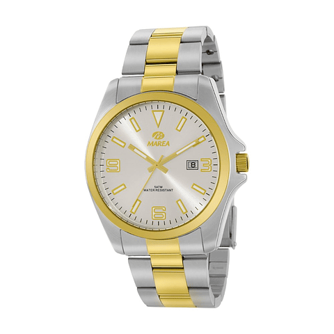 Reloj de acero con bisel tres agujas 