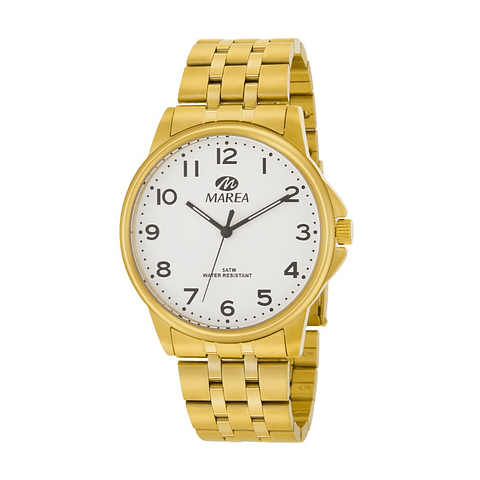 Reloj de acero chapado en oro 