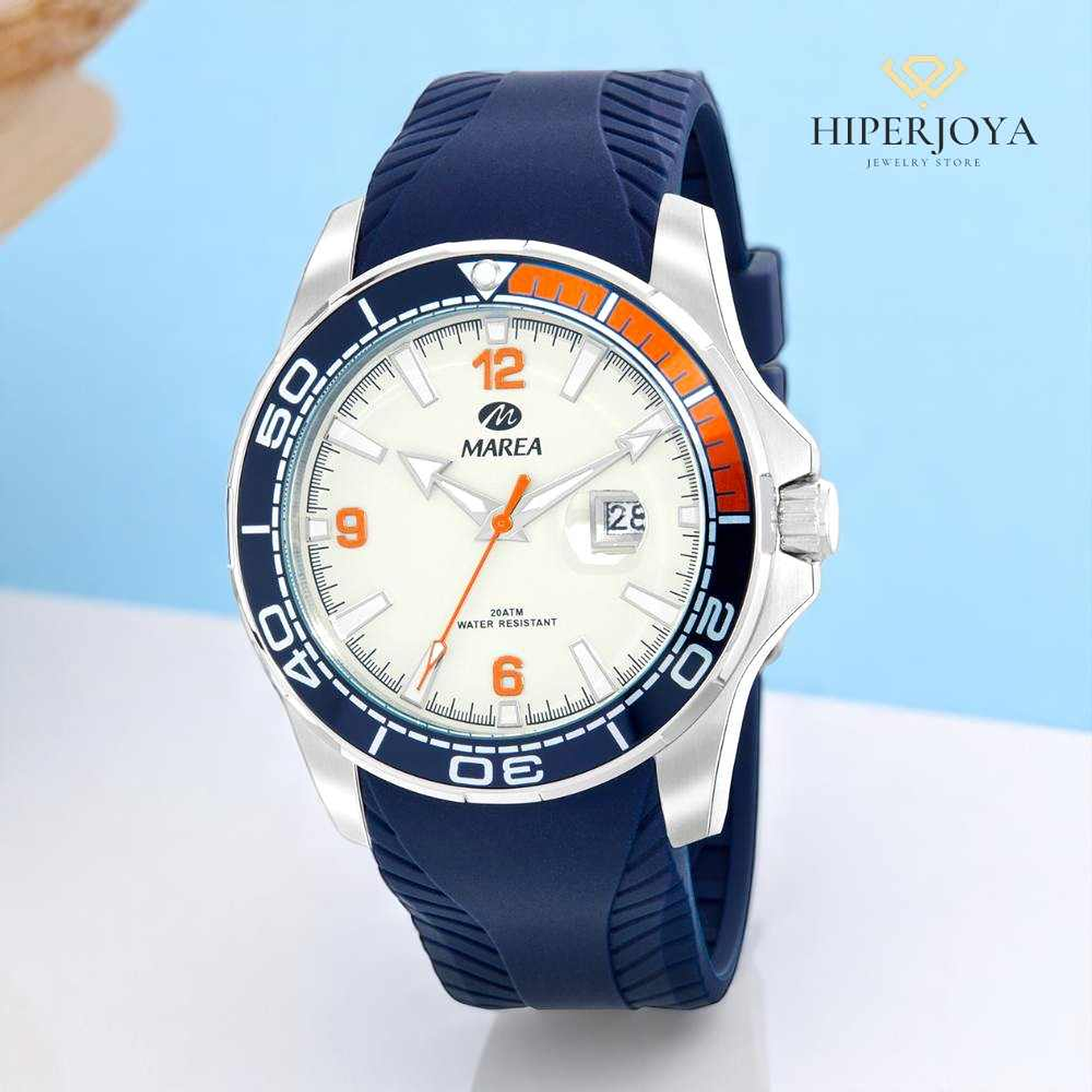 Reloj de silicona color azul marino  3