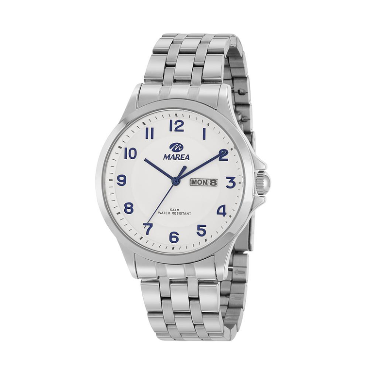 Reloj de acero tres agujas para caballeros  1