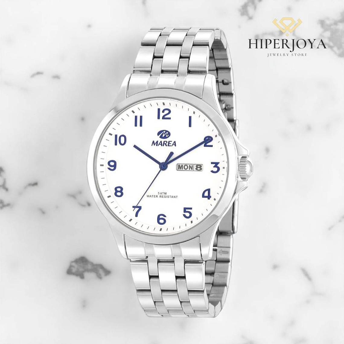 Reloj de acero tres agujas para caballeros  3