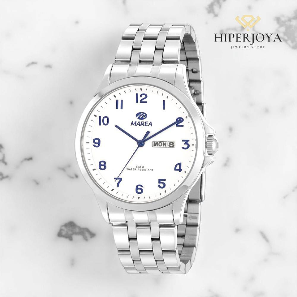 Reloj de acero tres agujas para caballeros  3