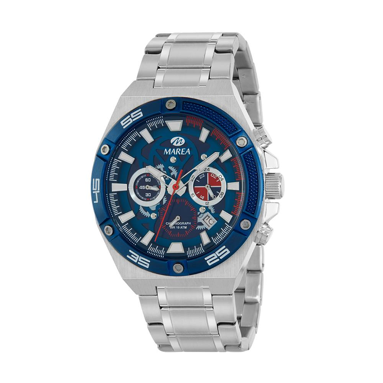 Reloj de acero crono steel caballero  2