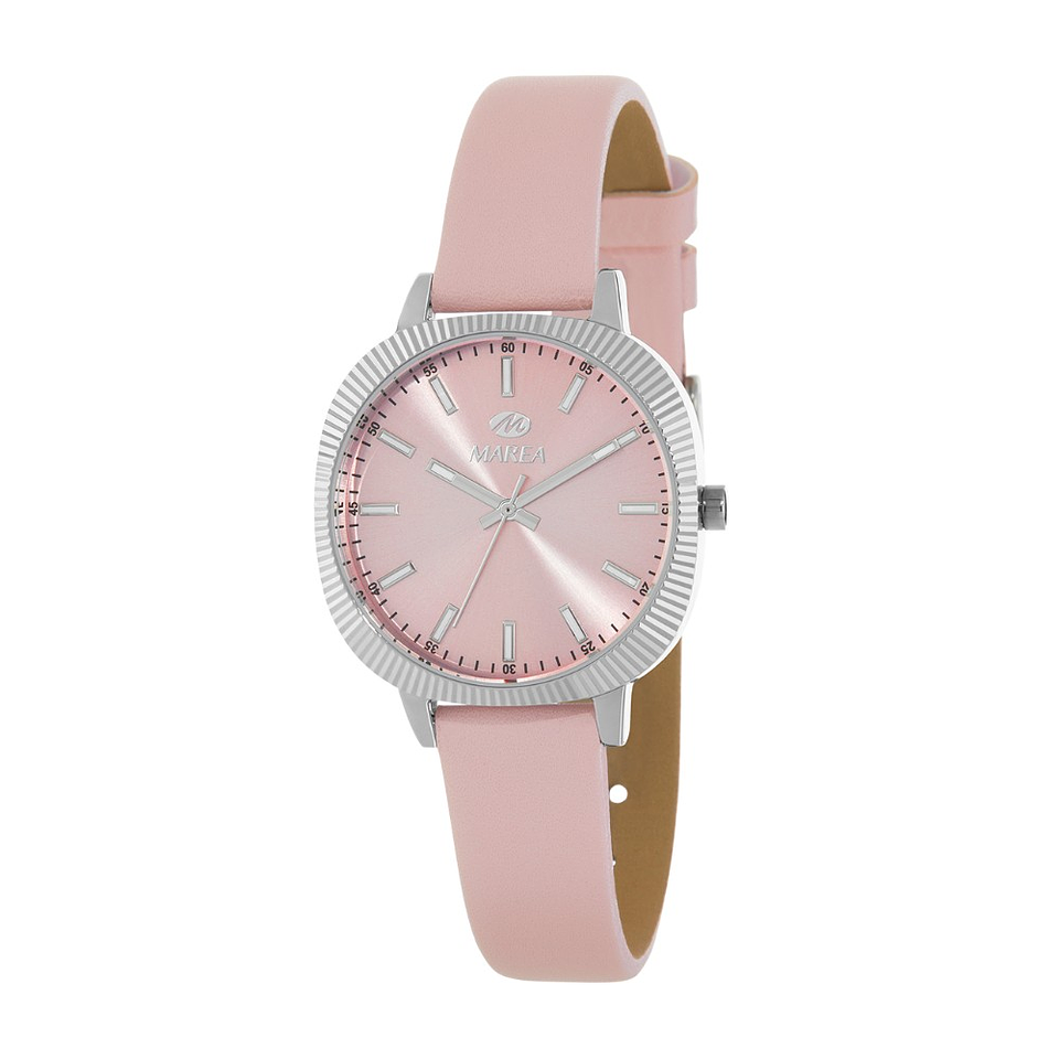Reloj de piel rosa para mujer 1