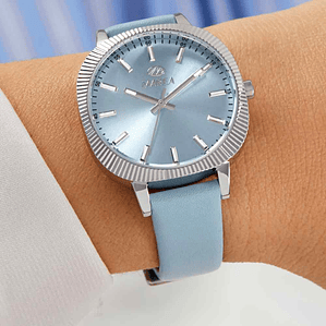 Reloj de mujer en piel color azul 