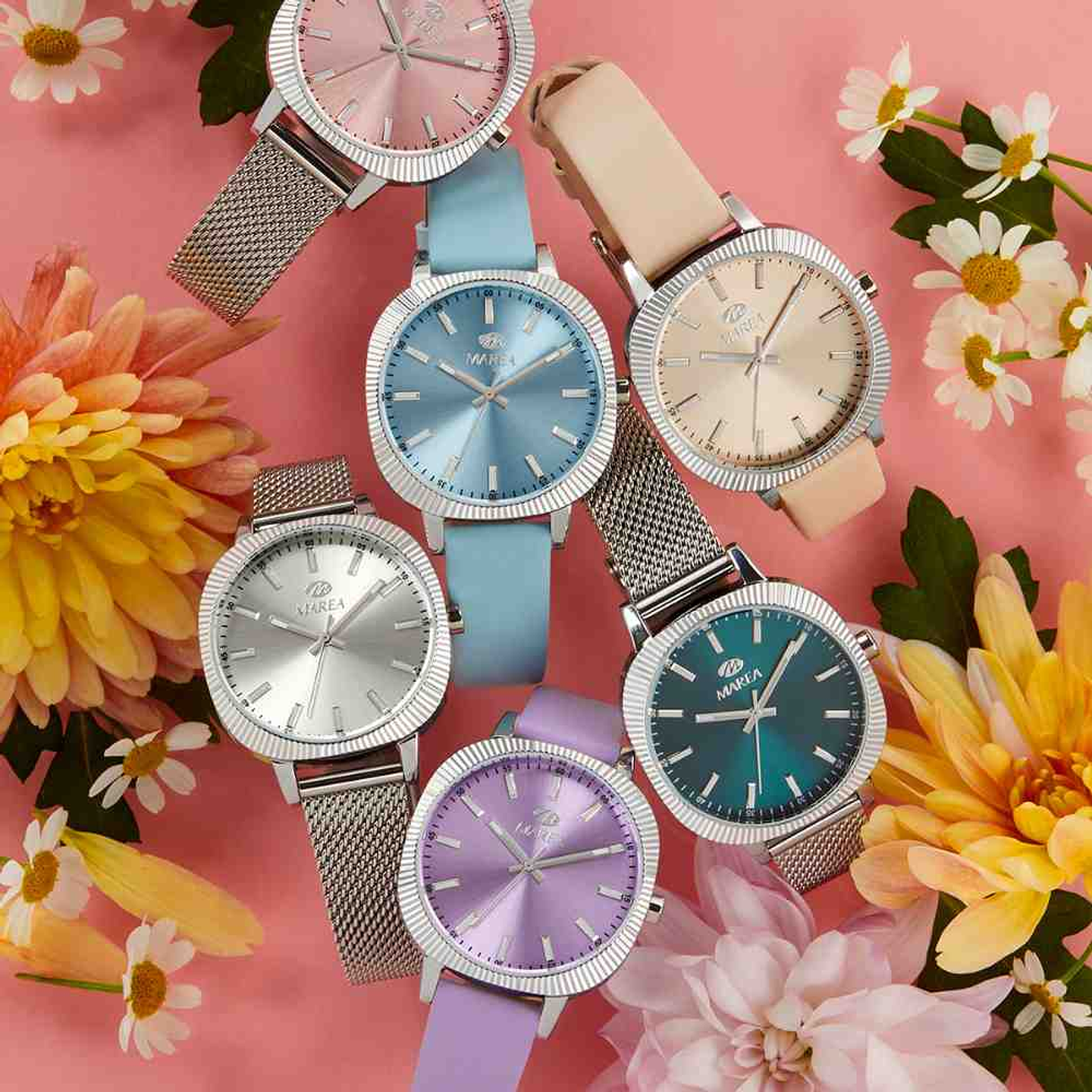 Reloj de mujer en piel color azul  3