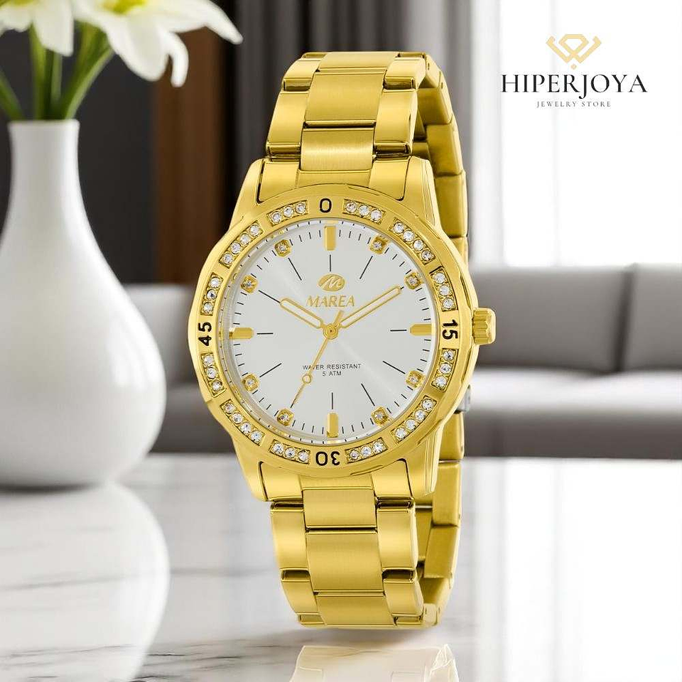Reloj chapado en oro para mujer  3