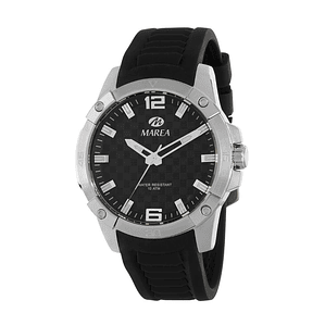 Reloj negro de silicona para caballero 