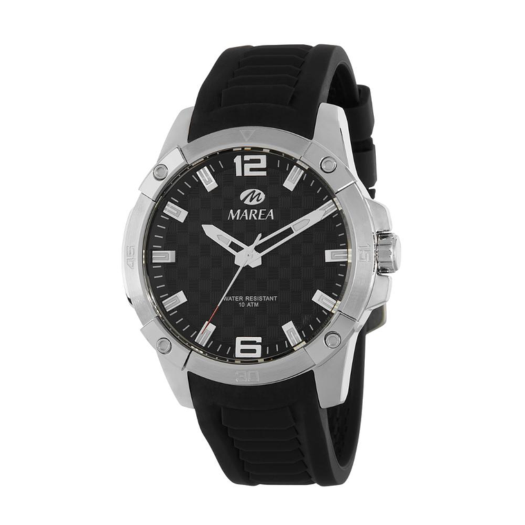 Reloj negro de silicona para caballero  1