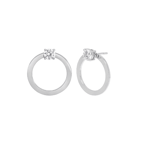 Pendientes redondo con circonita 