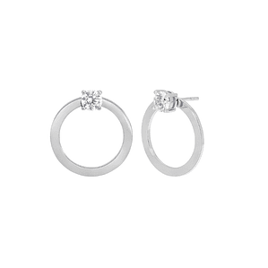 Pendientes redondo con circonita 