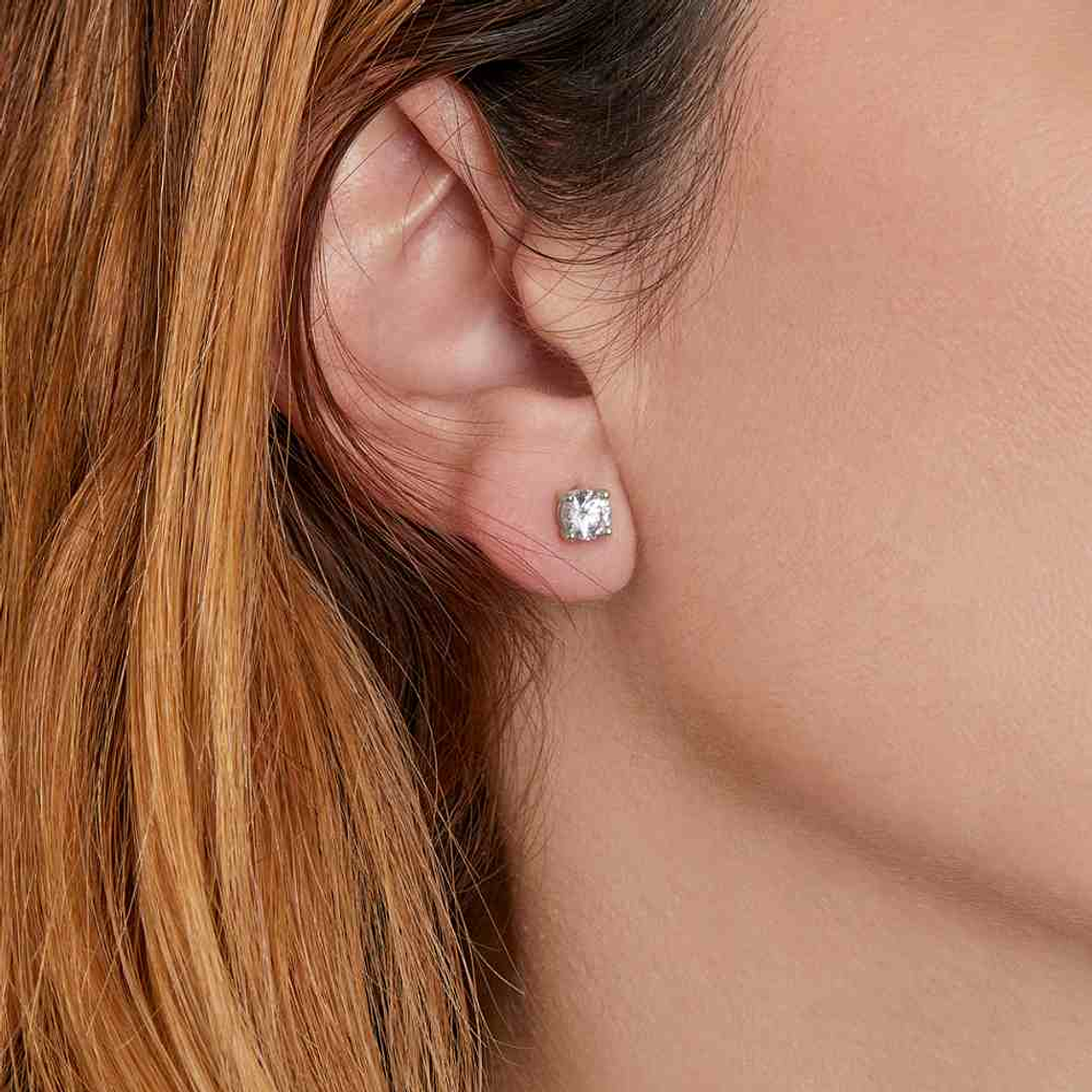 Pendientes redondo con circonita  4