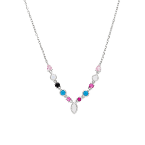 Collar fiore en plata de ley 