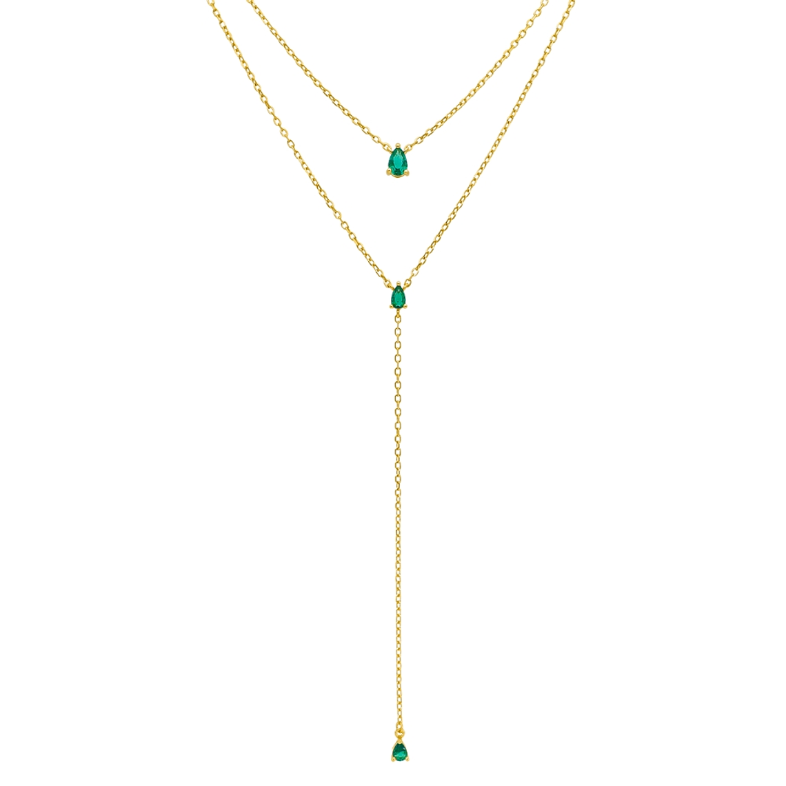 Collar largo con doble cadena 1