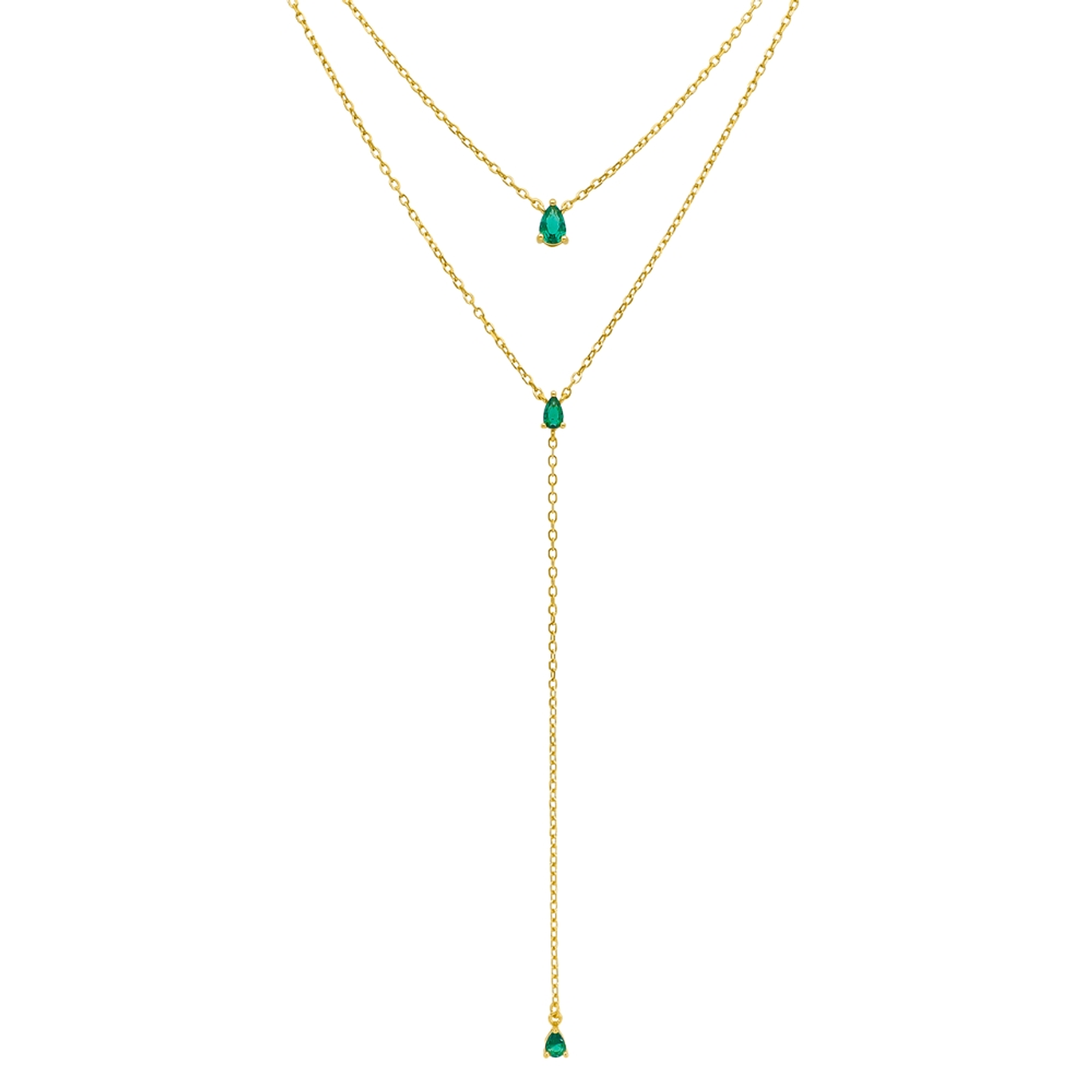 Collar largo con doble cadena 1