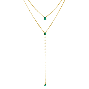 Collar largo con doble cadena