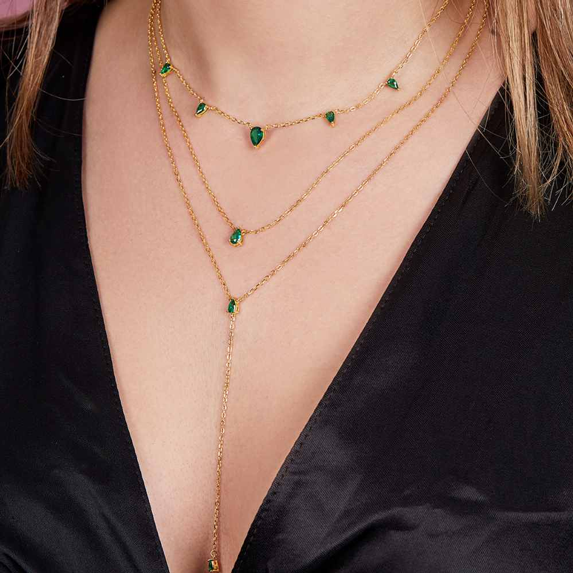 Collar largo con doble cadena 3