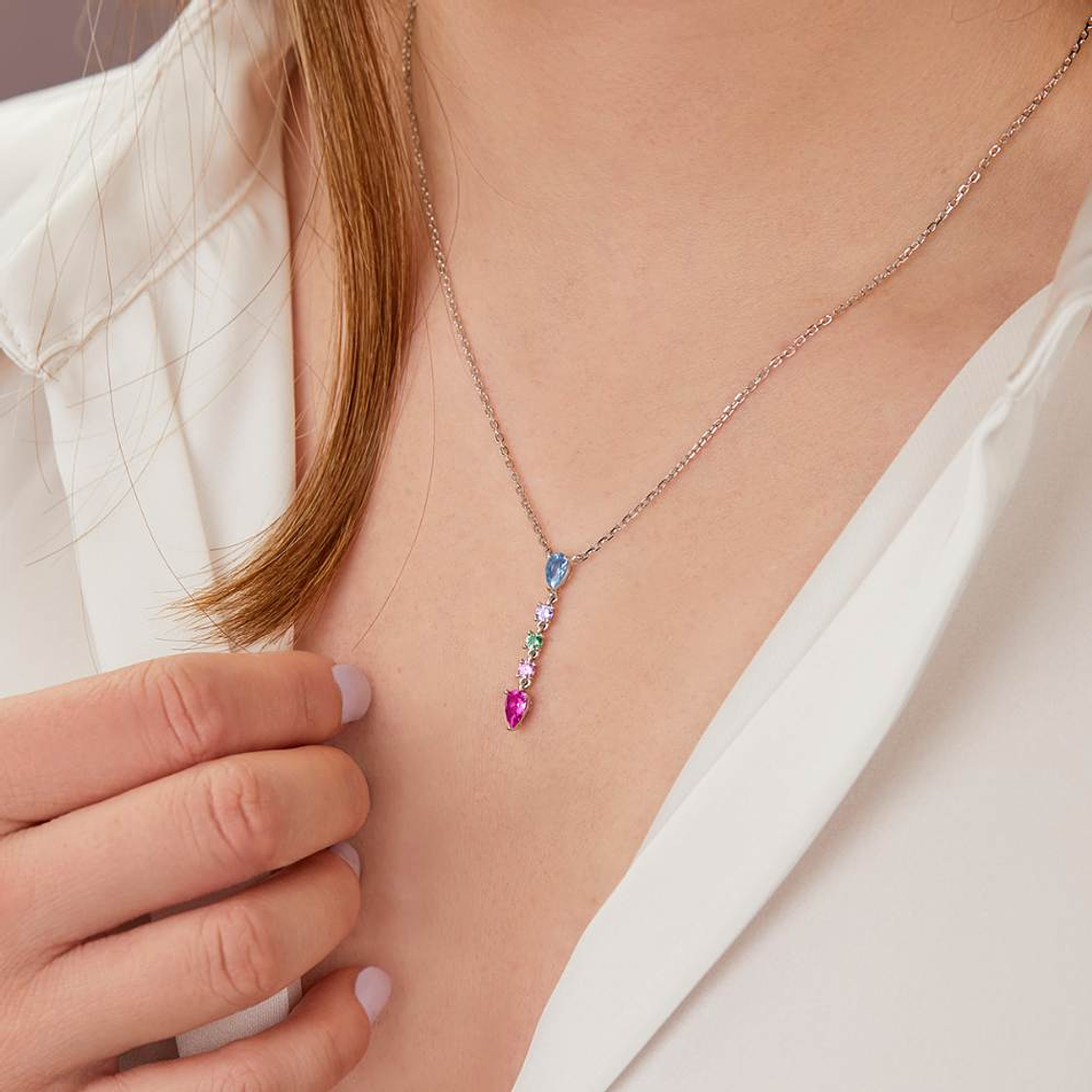 Collar file aura plata de ley  4