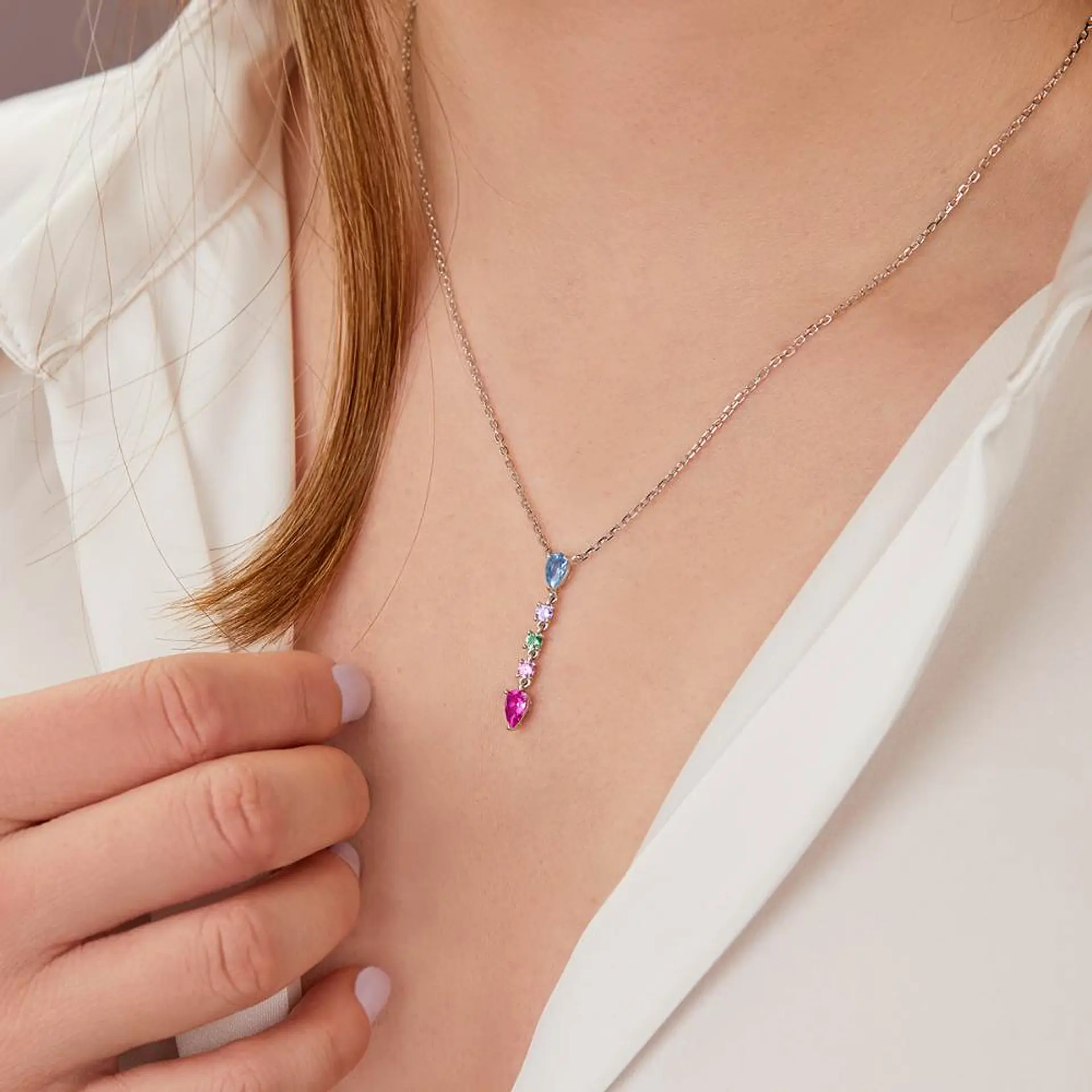 Collar file aura plata de ley  4