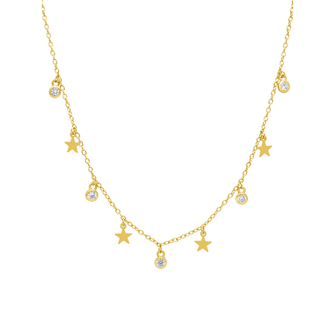 Collar multicolgantes estrella